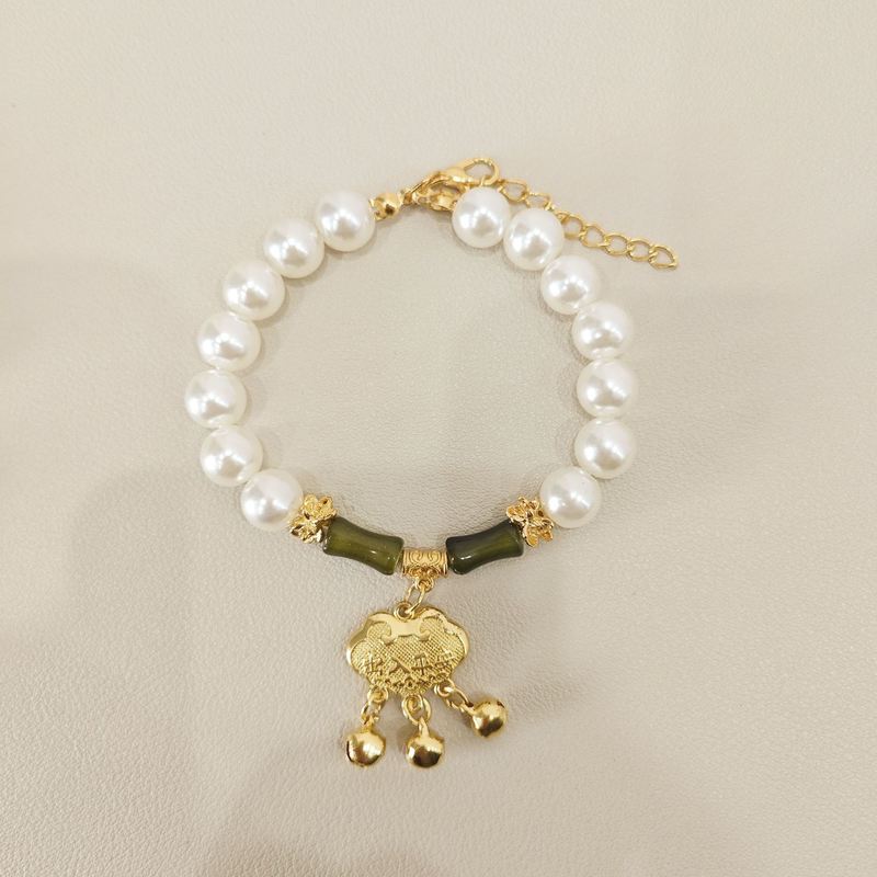 Chinese Style Pet Collar with Fortune Blessing Plates for Dogs Cats