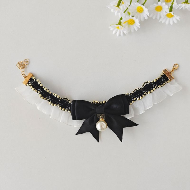 Adjustable Lace Pet Bib Collar Scarf for Cats Dogs