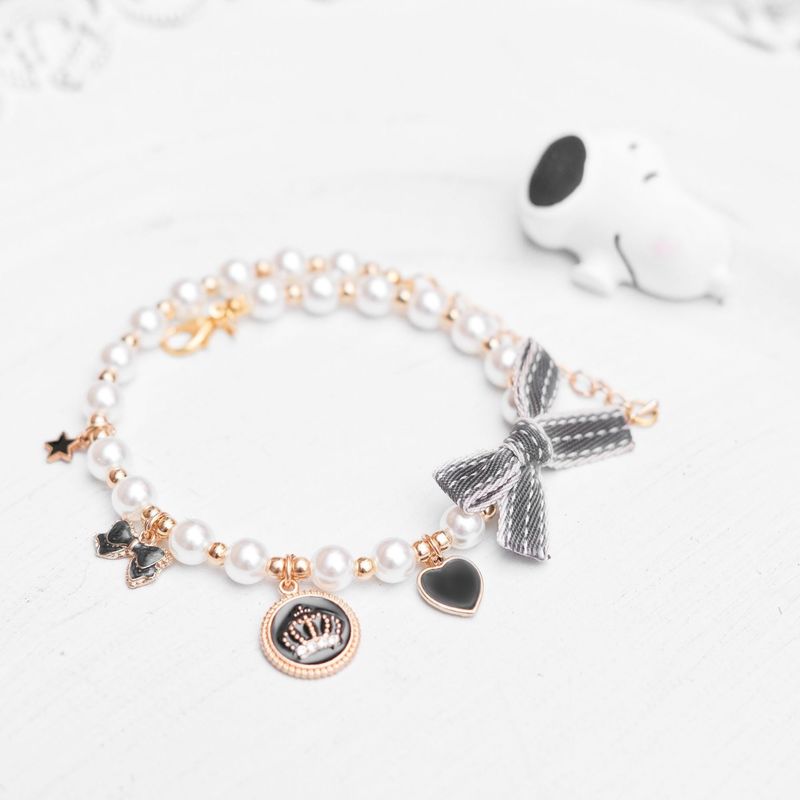 Soft Pearl Pet Collar for Cats & Small Dogs - Adjustable Sizes XS to L